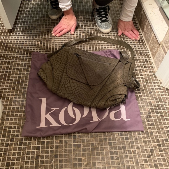 KOOBA green suede cross body hand bag - Picture 3 of 6